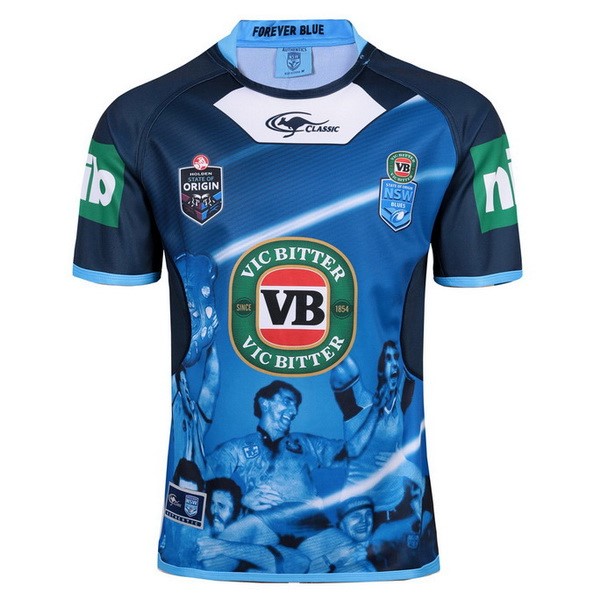 Maillot Rugby NSW Blues Classic Capitanes TRUE Bleue 2017 2018 Bleu